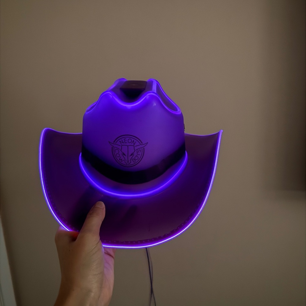 Neon Cowboy Led Light-Up Purple Cowboy Hat
